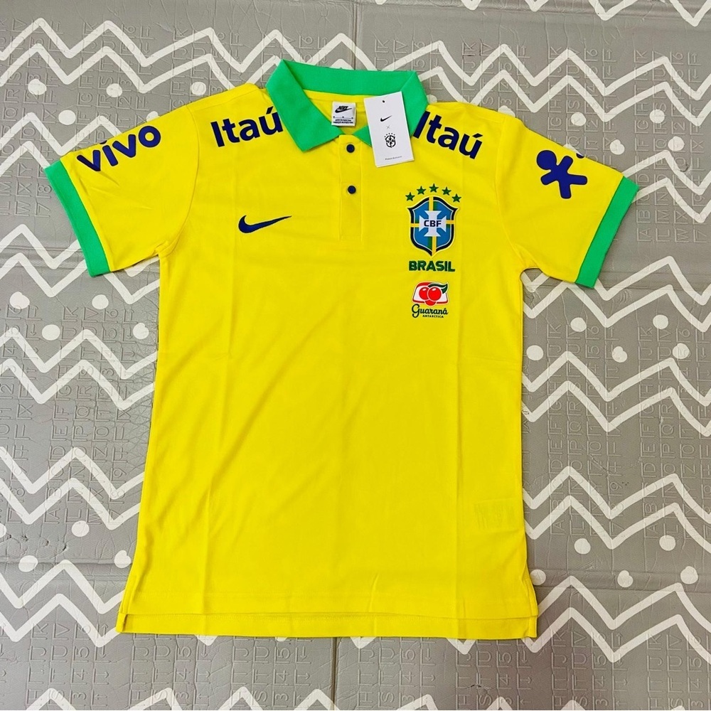 Nike Brazil Brasil special edition press conference training game polo jersey - Picture 1 of 6
